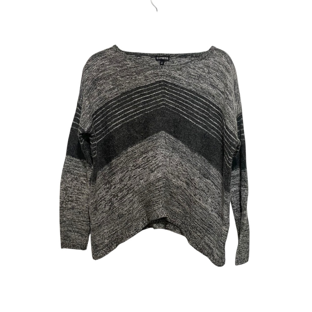 Express Women's Gray‎ Chevron Pattern Oversized Sweater Size M/L
